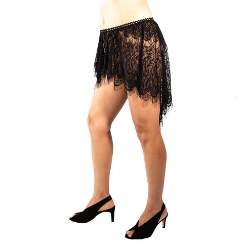 SiaLinda: Skirt top Chiara, black, transparent, lace